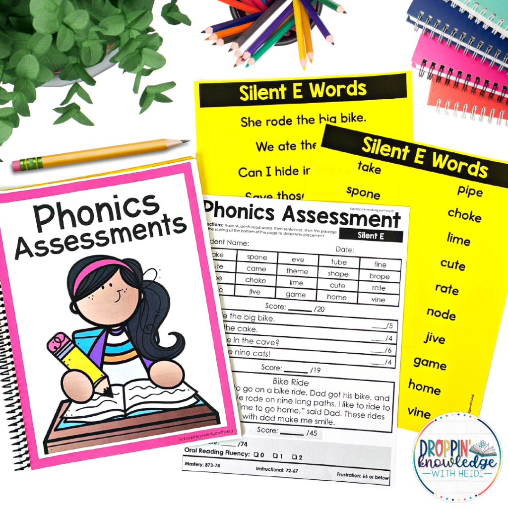 Assessment Package - Phonics Assessments Units 1-5 - Droppin Knowledge