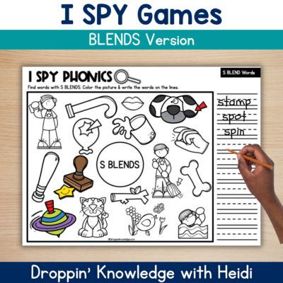 I SPY Phonics Blends - Beginning Blends Ending Blends Phonics