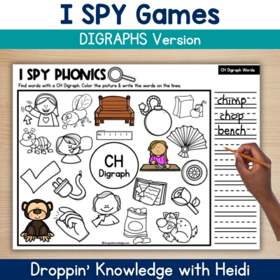 I SPY Phonics Digraphs - Spelling Decoding Phonics Practice