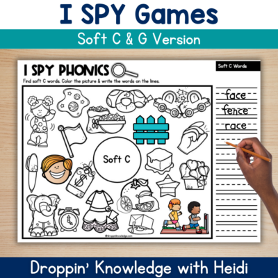 I SPY Phonics Soft C & G - Spelling Decoding Phonics Practice