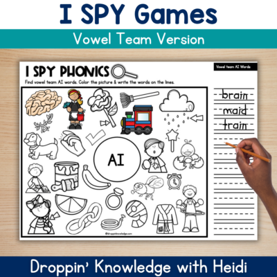 I SPY Phonics Vowel Teams - Spelling Decoding Phonics Practice
