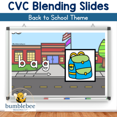 Back to School Phonics Mixed CVC Words Blending Slides